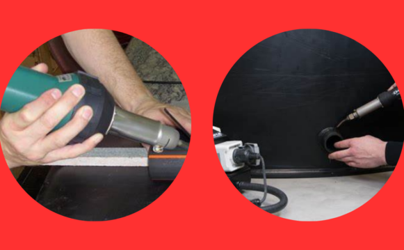 Heat Gun in use by welding professionals
