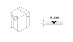 25mm V-seam welding shoe