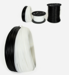 PVC welding rod 5/32 (4mm round) white, 5 pound coil