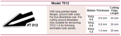 T012/0.6 thermocutter blade