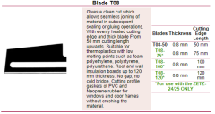 T08/50 thermocutter blade